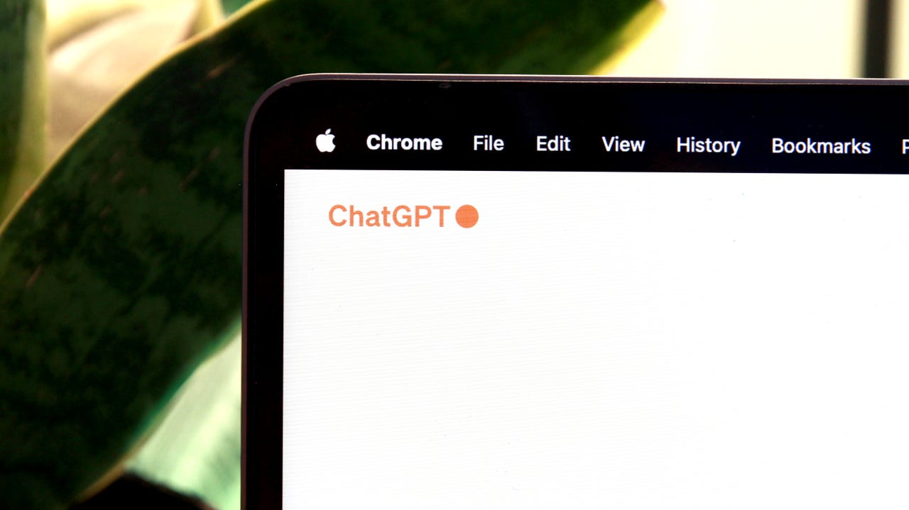 ChatGPT on a MacBook