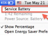 MacBook users seeing 'Service Battery' message after Mavericks upgrade