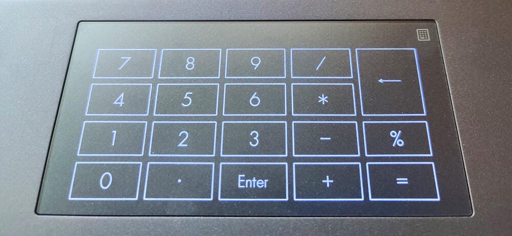 Asus ExpertBook B7 Flip: Number pad