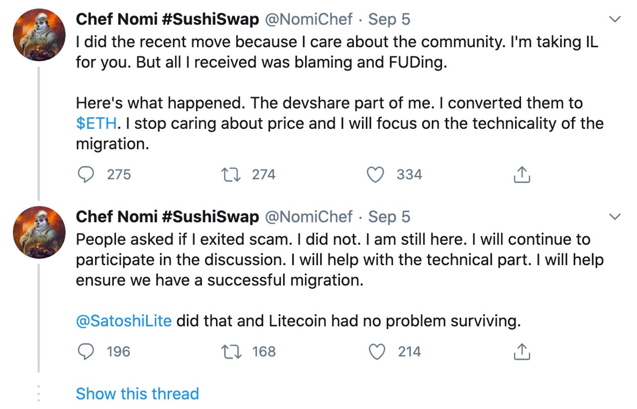 Sushi CTO Warns Users as The DeFi Protocol Gets Hacked
