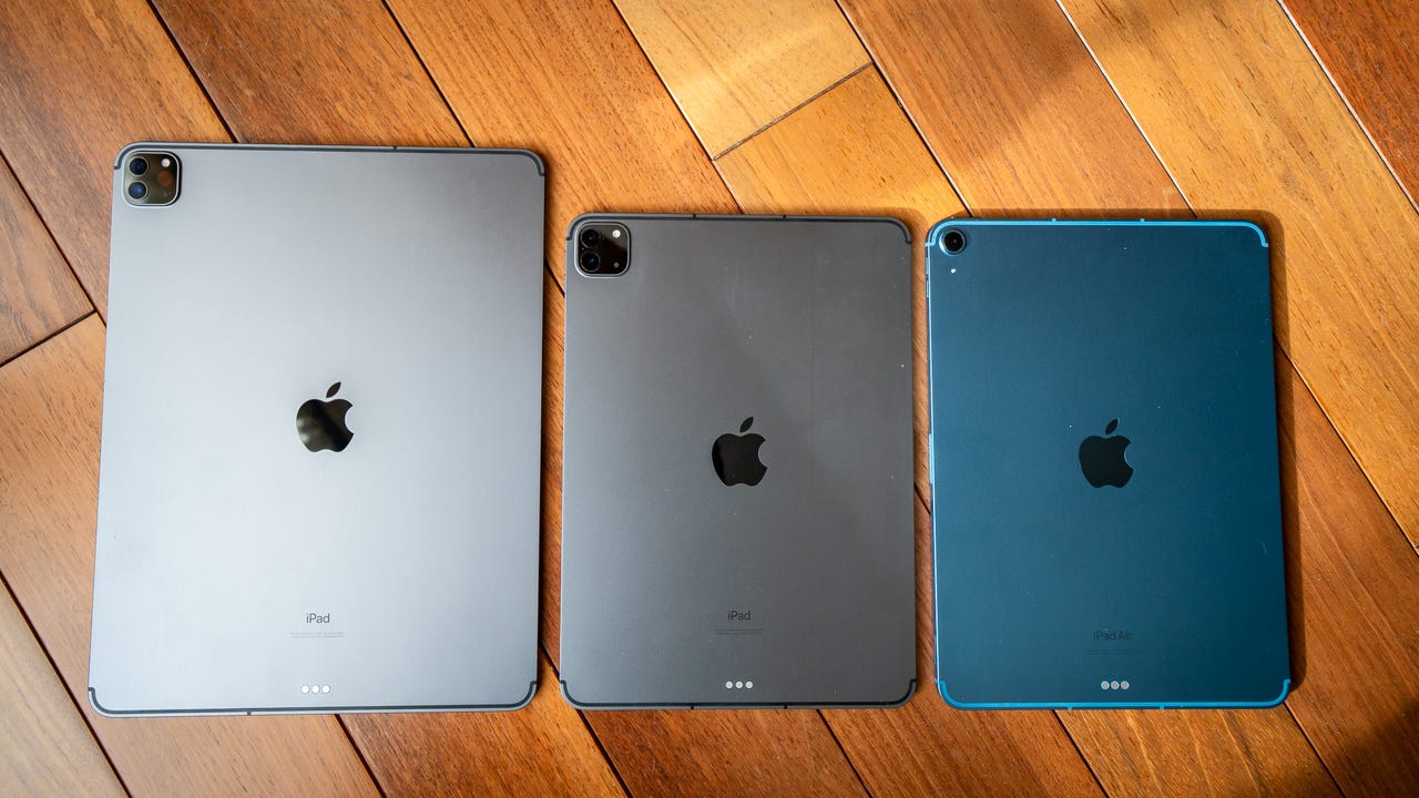Both iPad Pro models with iPad Air