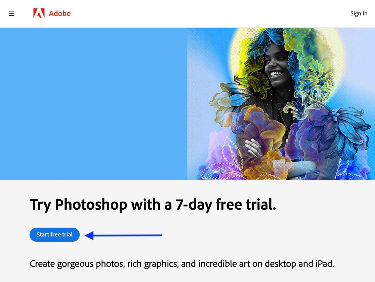 photoshop free trial
