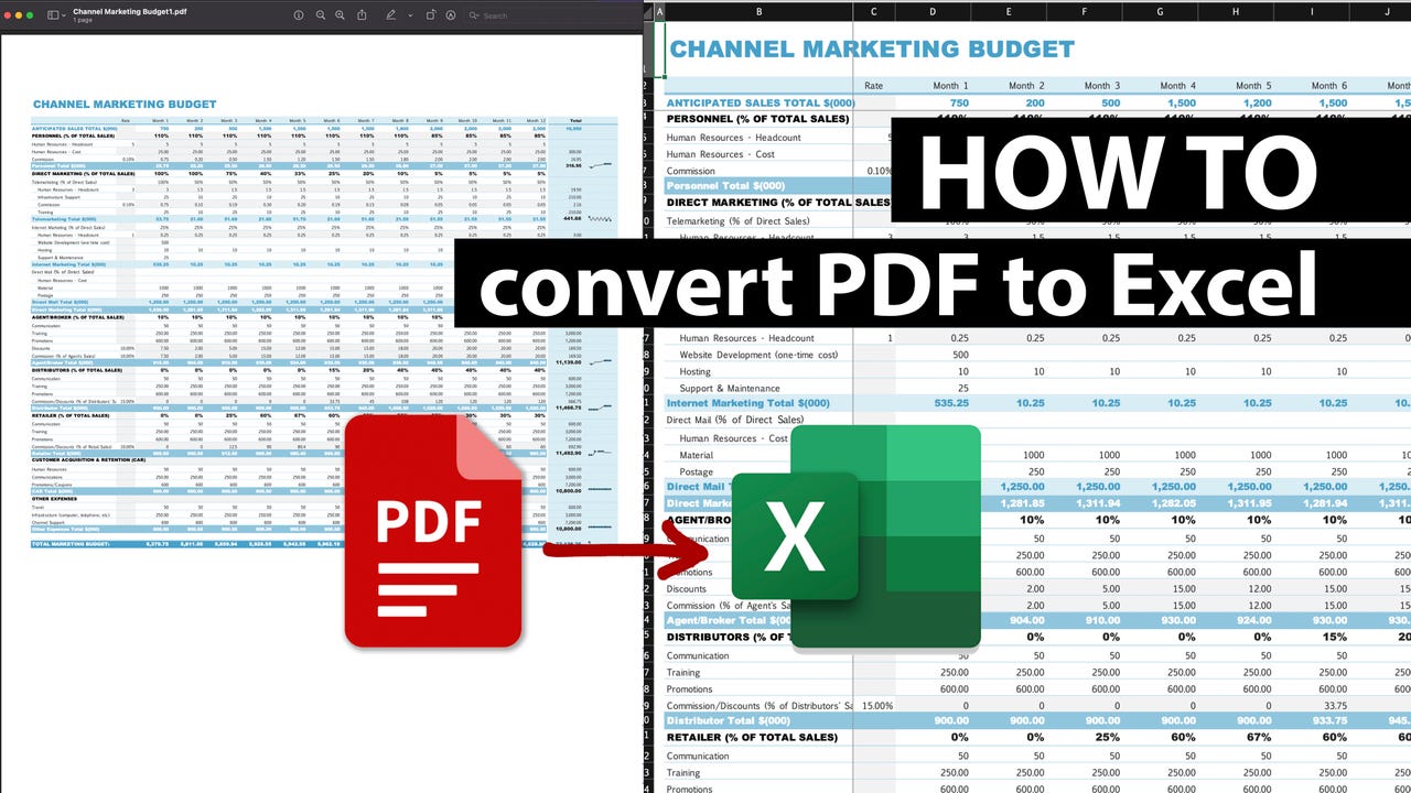 What is the best free PDF converter to Excel?