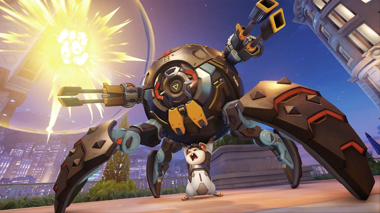 The Wrecking Ball hero in Overwatch 2