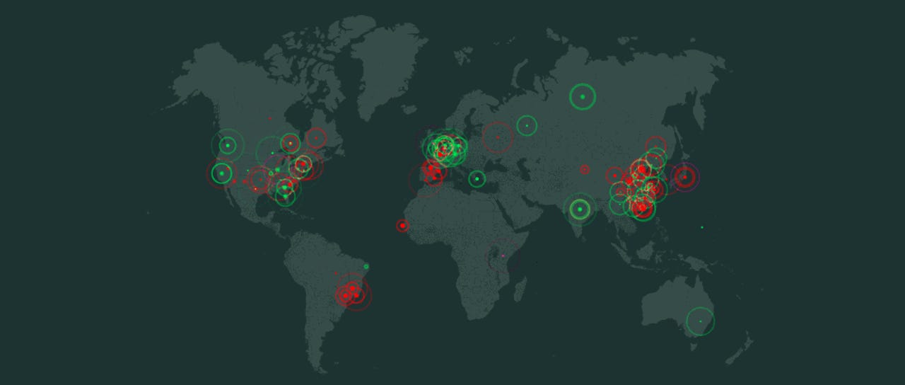 World Map DDoS Cyber Globe