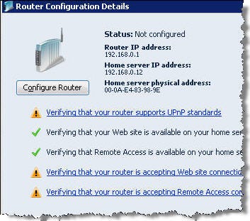 Setting up remote access on the MediaSmart server