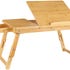 a bamboo lap desk on folding legs