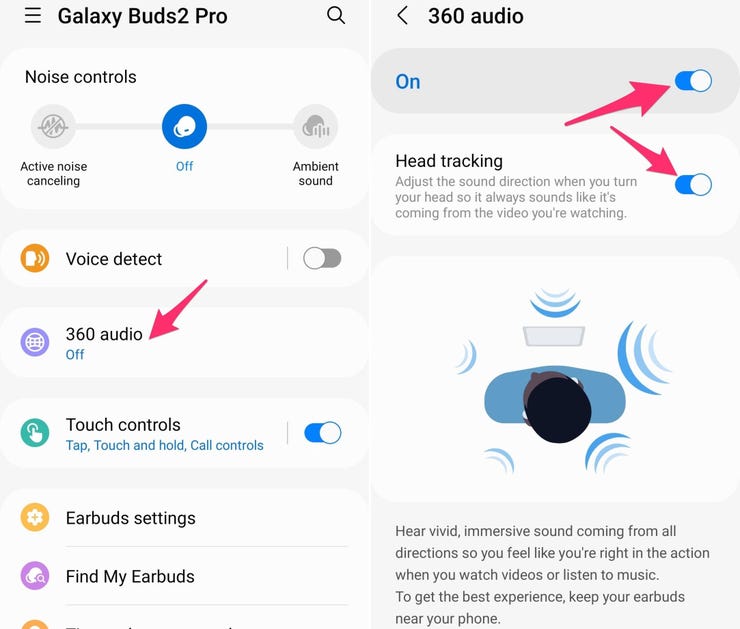 Tai nghe Galaxy Buds Pro có tính năng chống ồn nền độc đáo, giúp bạn tận hưởng âm nhạc trong không gian yên tĩnh nhất. Hãy xem hình ảnh để hiểu rõ hơn về tính năng này.