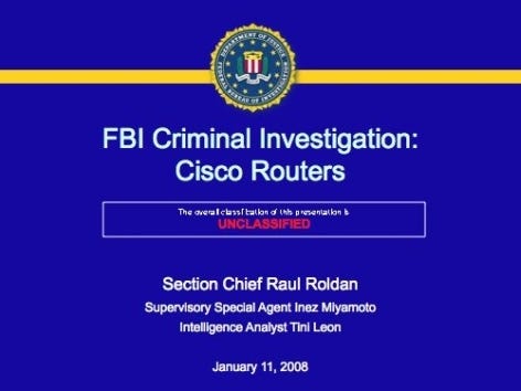 Counterfeit Cisco routers risk Â“IT subversionÂ” and failure 1