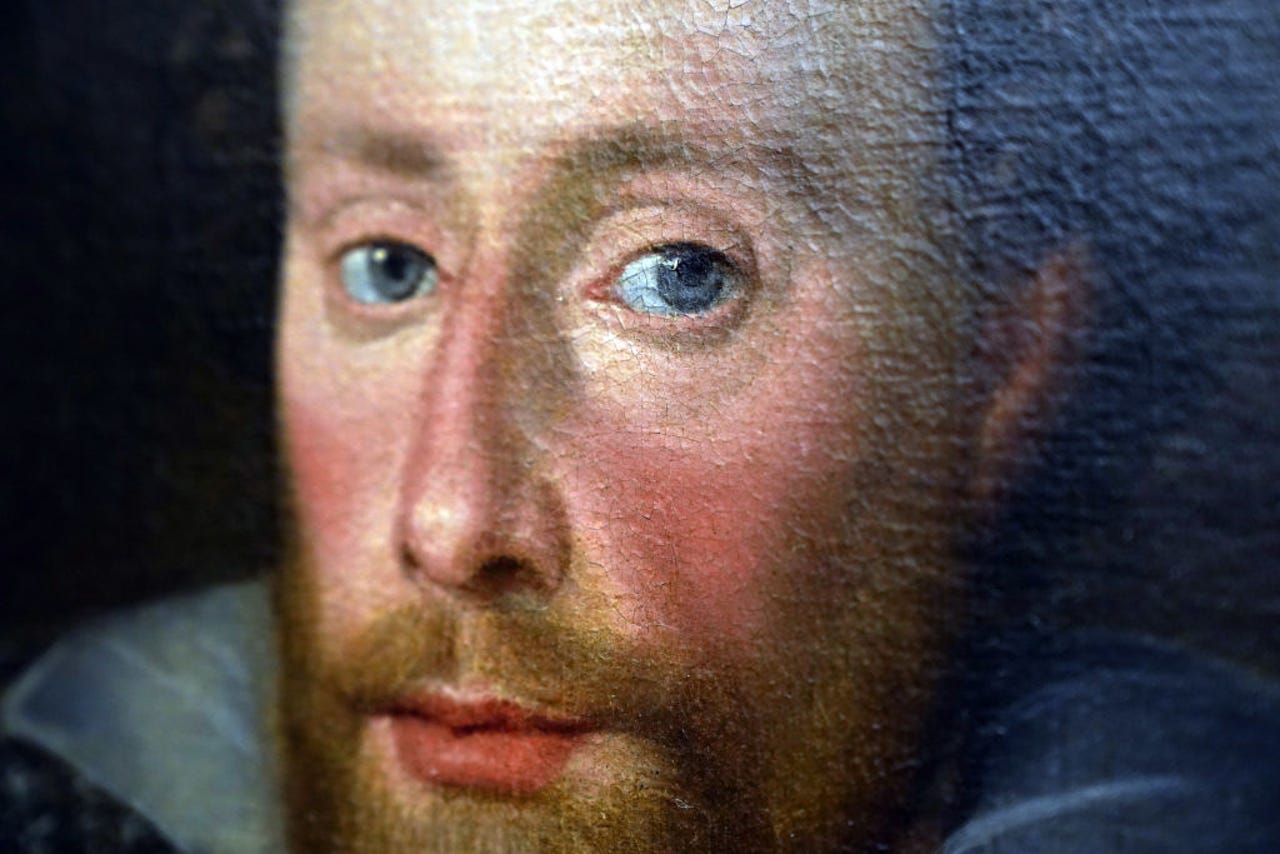 Close-up of Shakespeare portrait