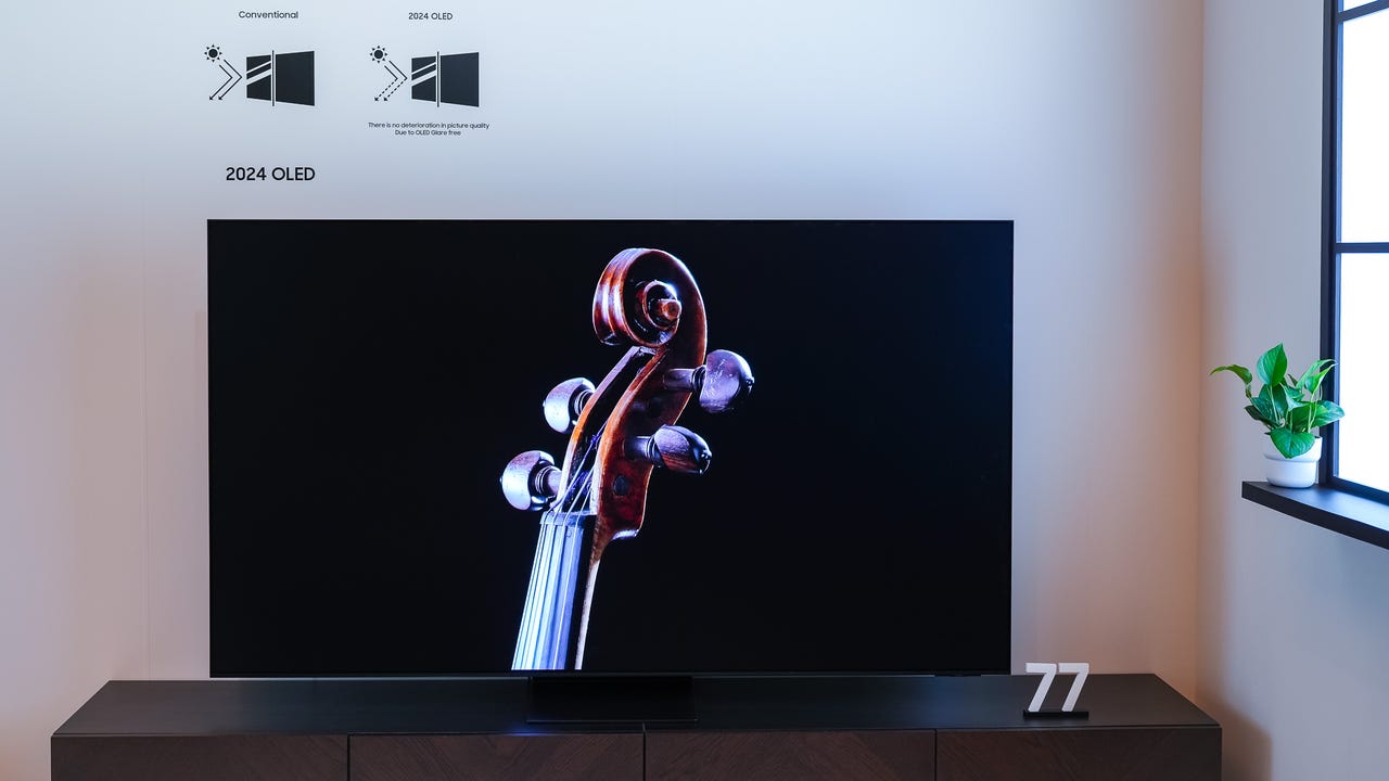 Samsung S95D OLED TV with glare-free display