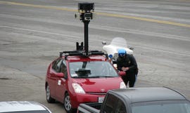 Busted! A Google Street View car.