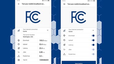 The FCC's Speed Test app