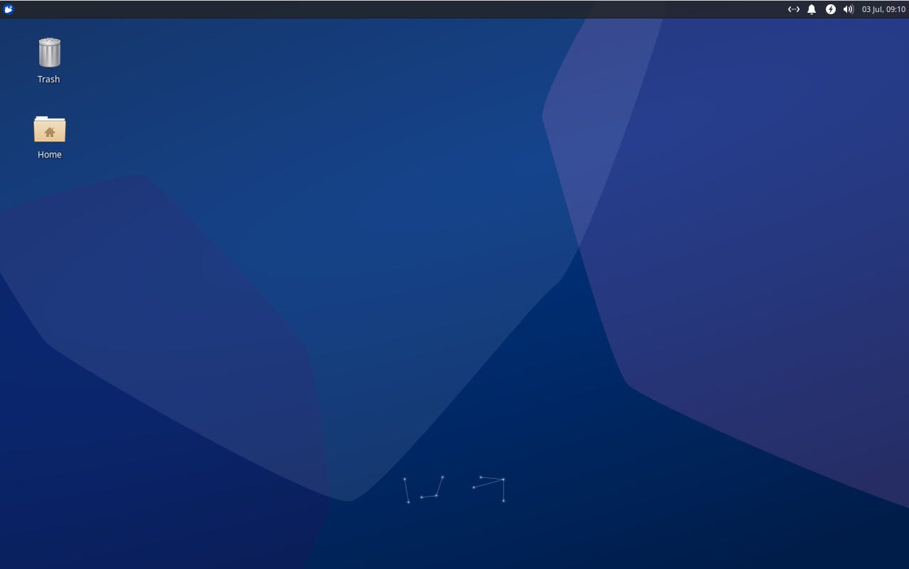The default Xubuntu desktop.