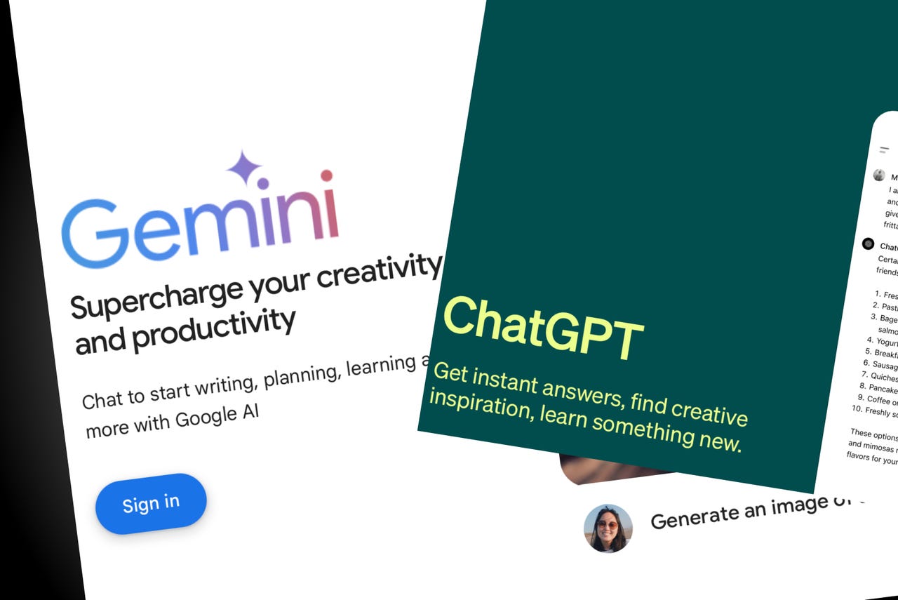 Gemini and ChatGPT