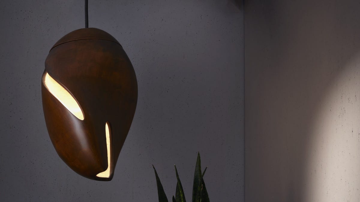 This 3D printing system converts waste sawdust into stunning wooden lamps and guitars