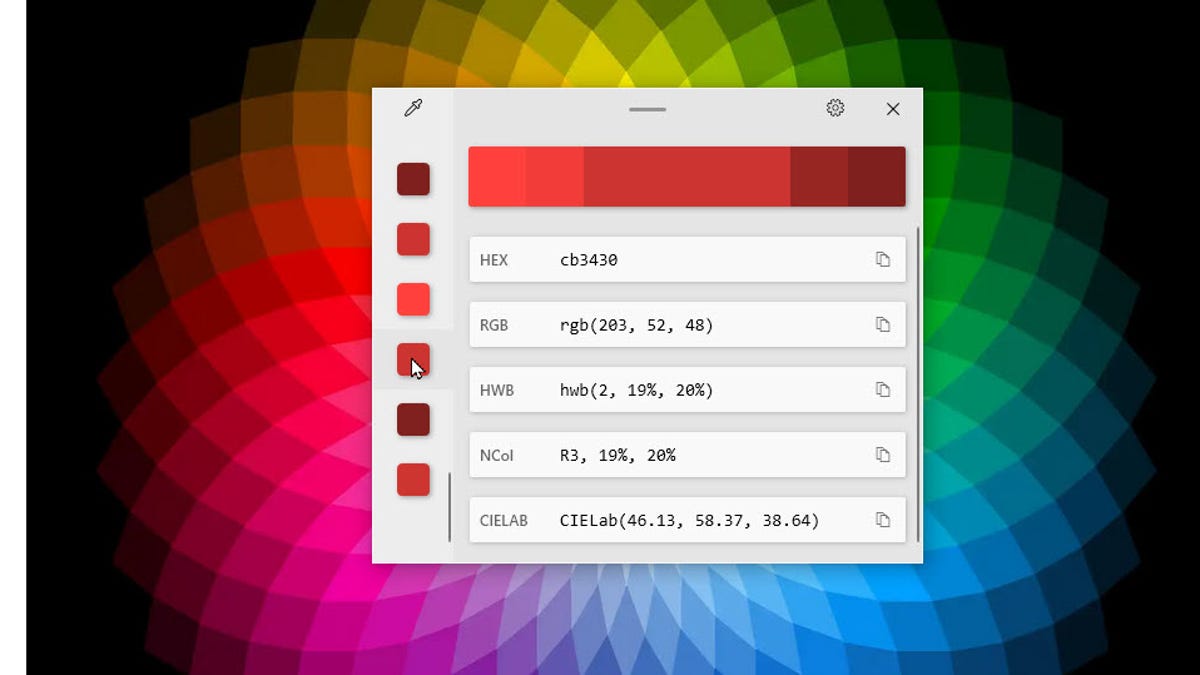How to copy colors with the Color Picker tool in PowerToys