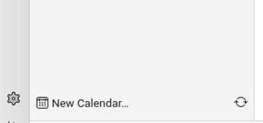 The New Calendar button in Thunderbird.
