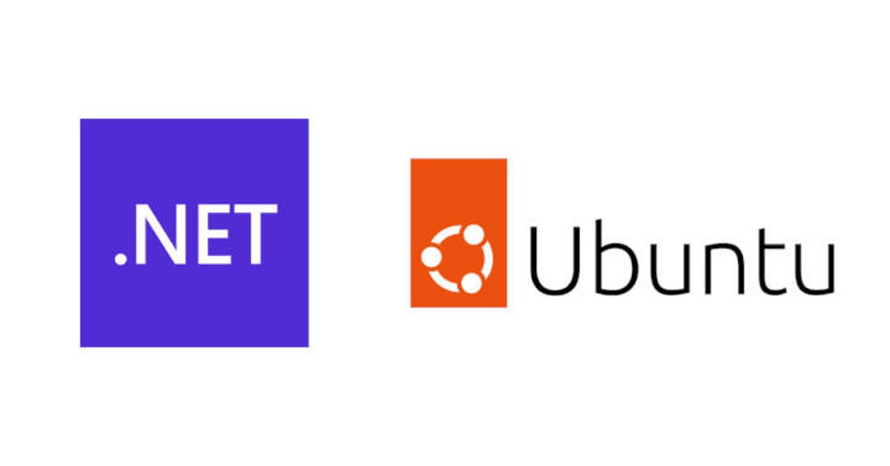 Ubuntu and .NET logos