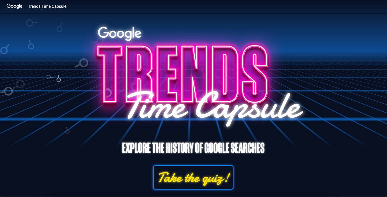 Google Trends Time Capsule site
