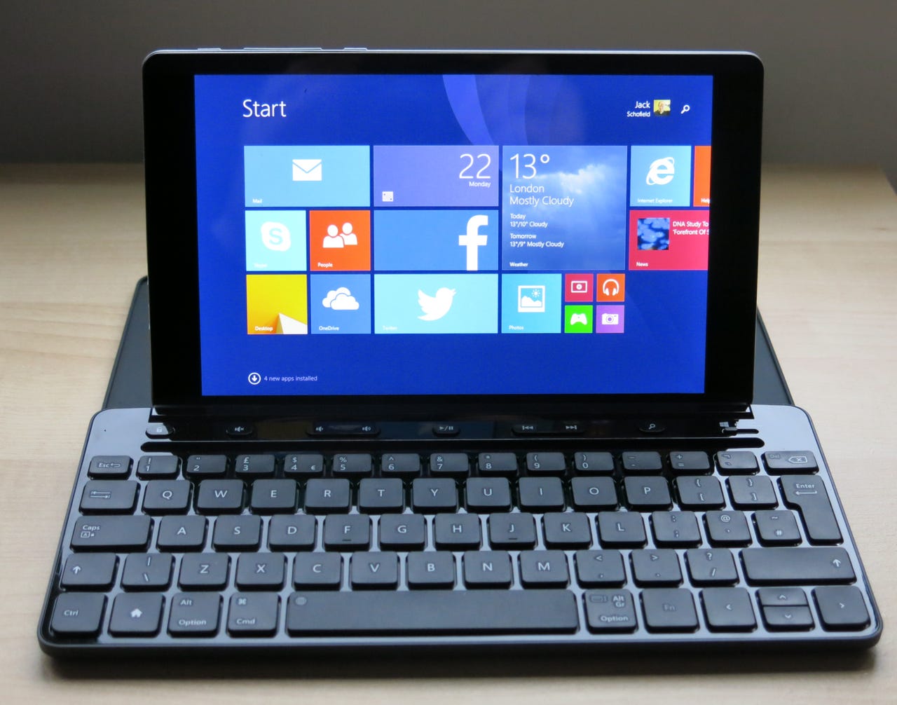MyTable with Microsoft Universal Mobile Keyboard