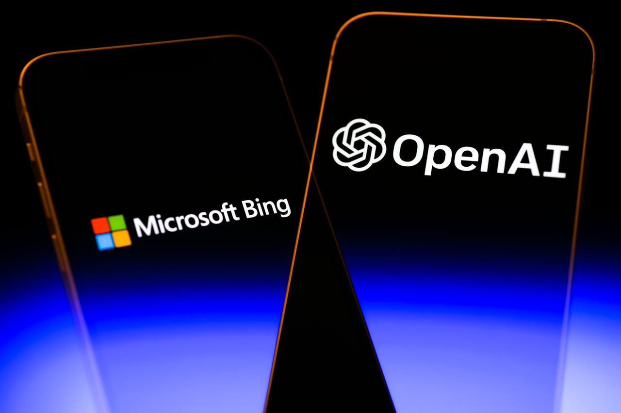 mobile phone.  a reader "microsoft bing." other people read "openAI"