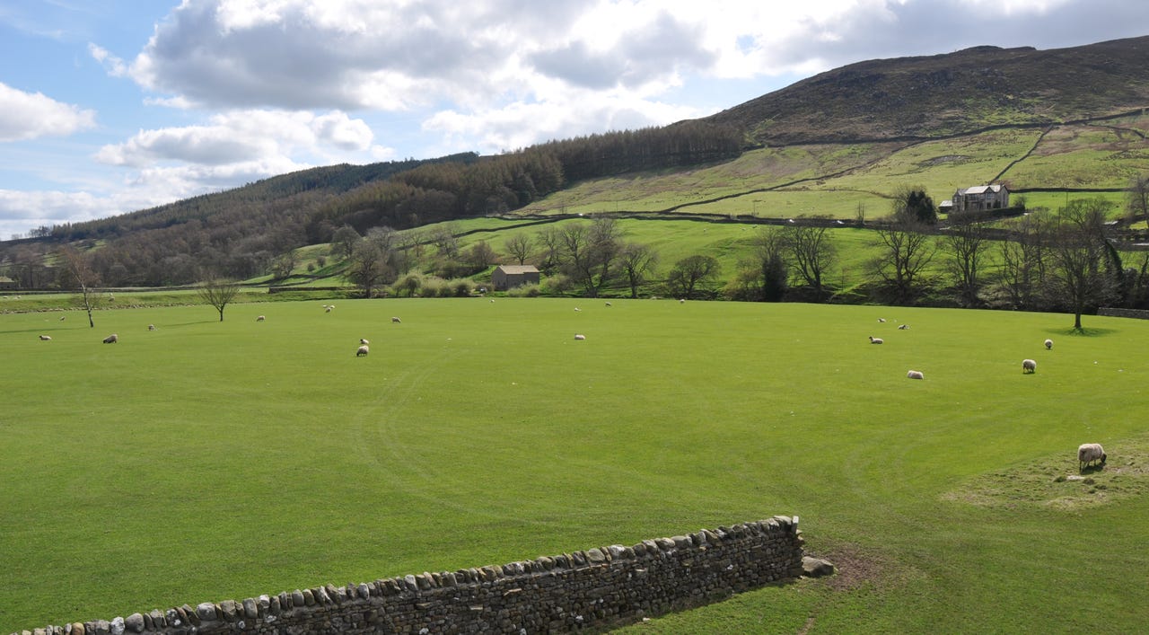 Landcape view of farmland in Yorkshire