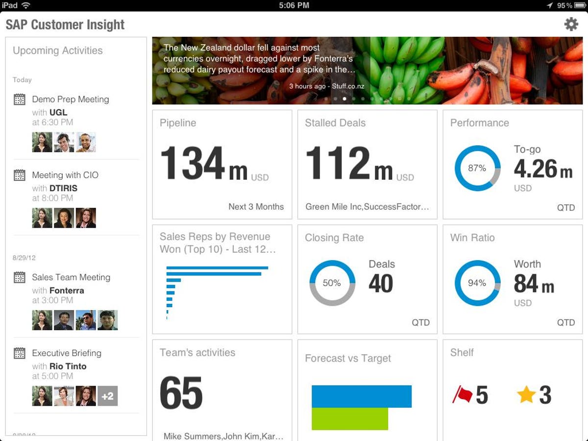 SAP Sales OD iPad Screenshot