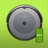 iRobot Roomba i3 Evo Wi-Fi Connected Robot Vacuum on green background