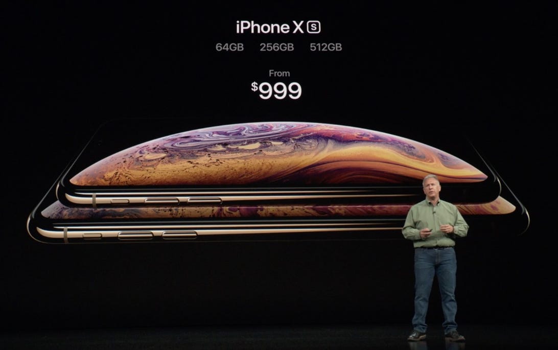 iPhone XS pricing and storage capacities