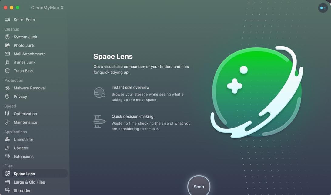 CleanMyMac X - Space Lens