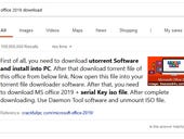 Bing recommends piracy tutorial when searching for Office 2019