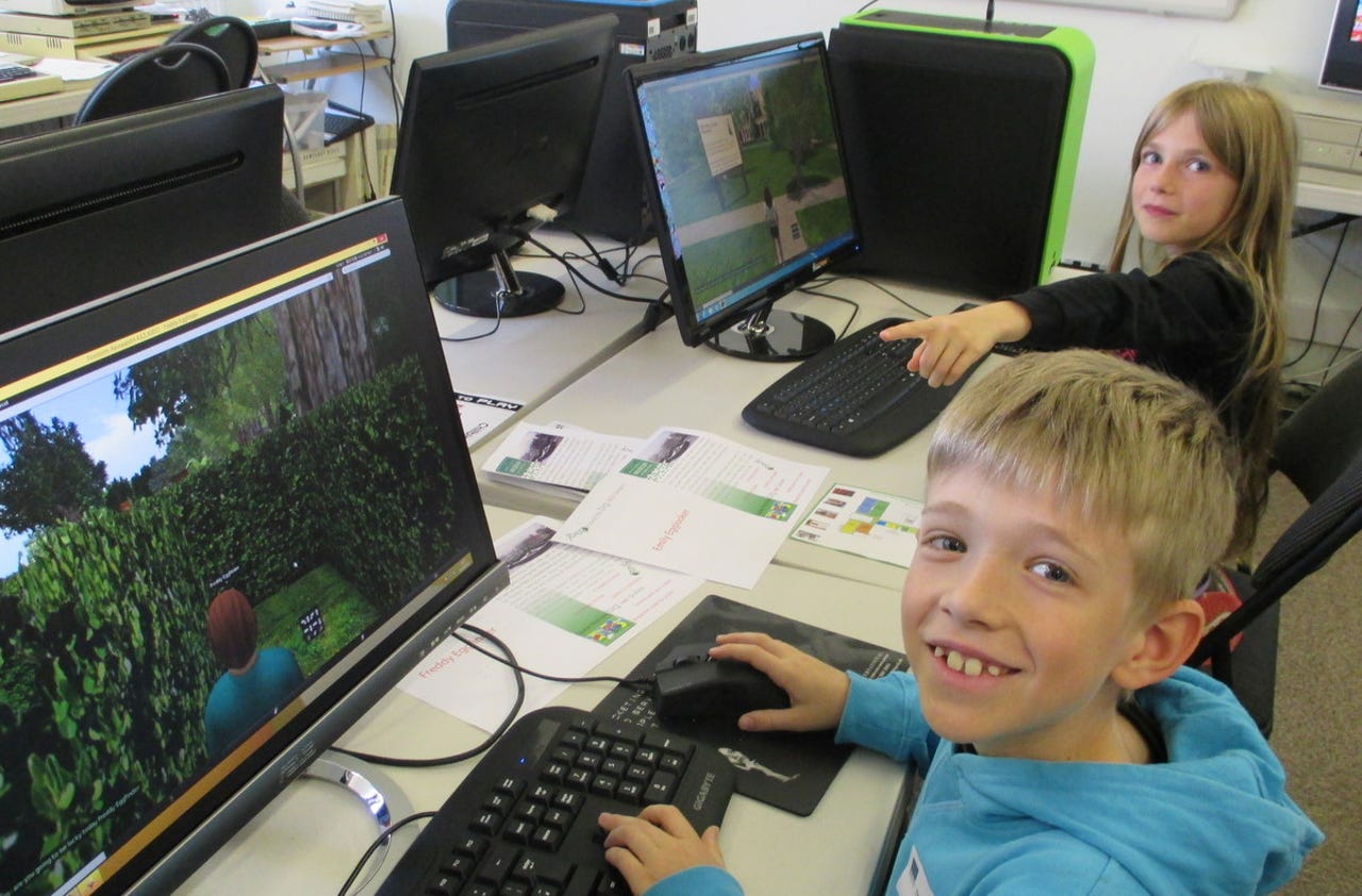 Children using computers at TNMOC