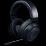 A black pair of Razer Kraken headphones. They're chunky and have an attached microphone.