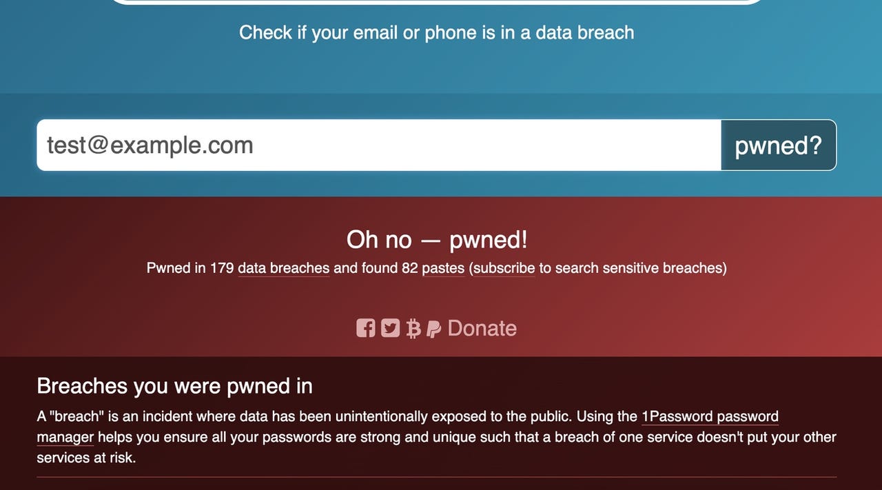 have I been pwned example