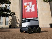 Autonomous robots serving dorm delivery munchies on campus