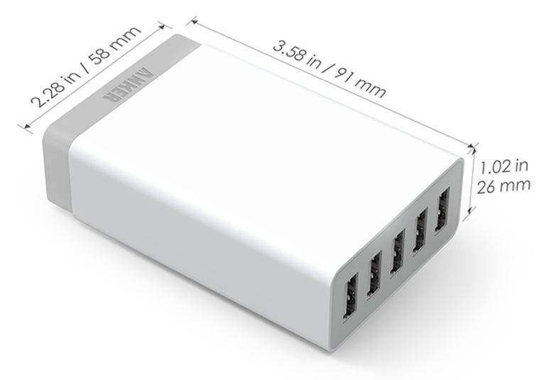 Anker Power IQ 40W 5-port desktop charger - Jason O'Grady