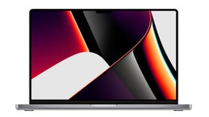 Product image of Apple's Macbook Pro with abstract background on its screen