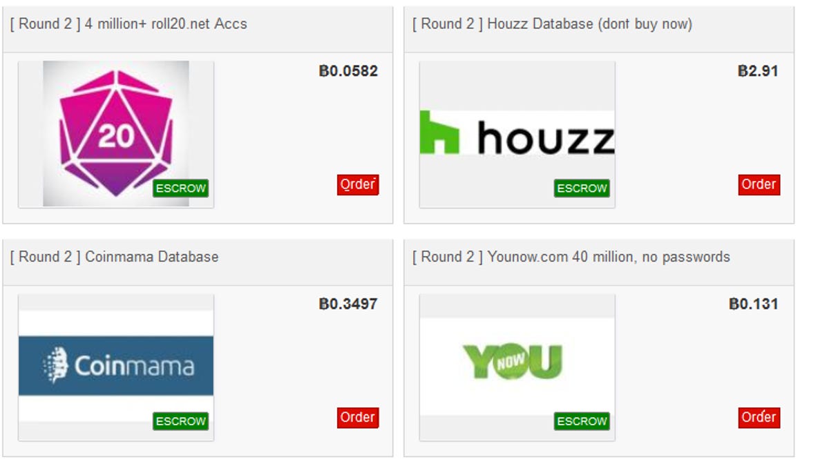 127 million user records from 8 companies put up for sale on the dark web