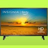 Insignia Fire TV against green backdrop