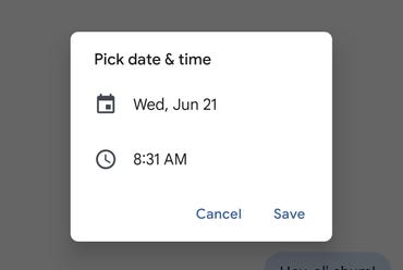 The verification window for a custom date/time for scheduled sending of texts.