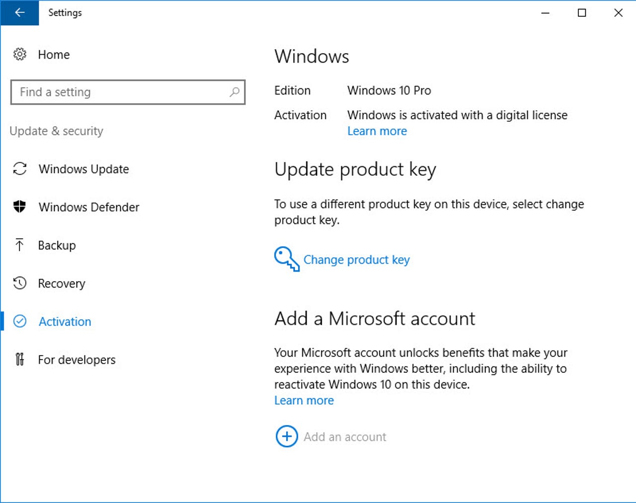 How to link your Windows 10 license to a Microsoft Account