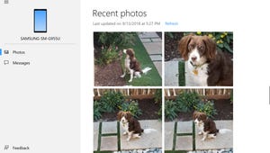 The Your Phone app in Windows 10 1809 also offers access to photos