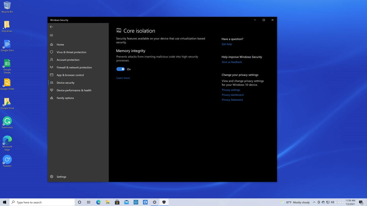 Windows 11 has advanced hardware security. Here's how to get in Windows 10 today | ZDNET
