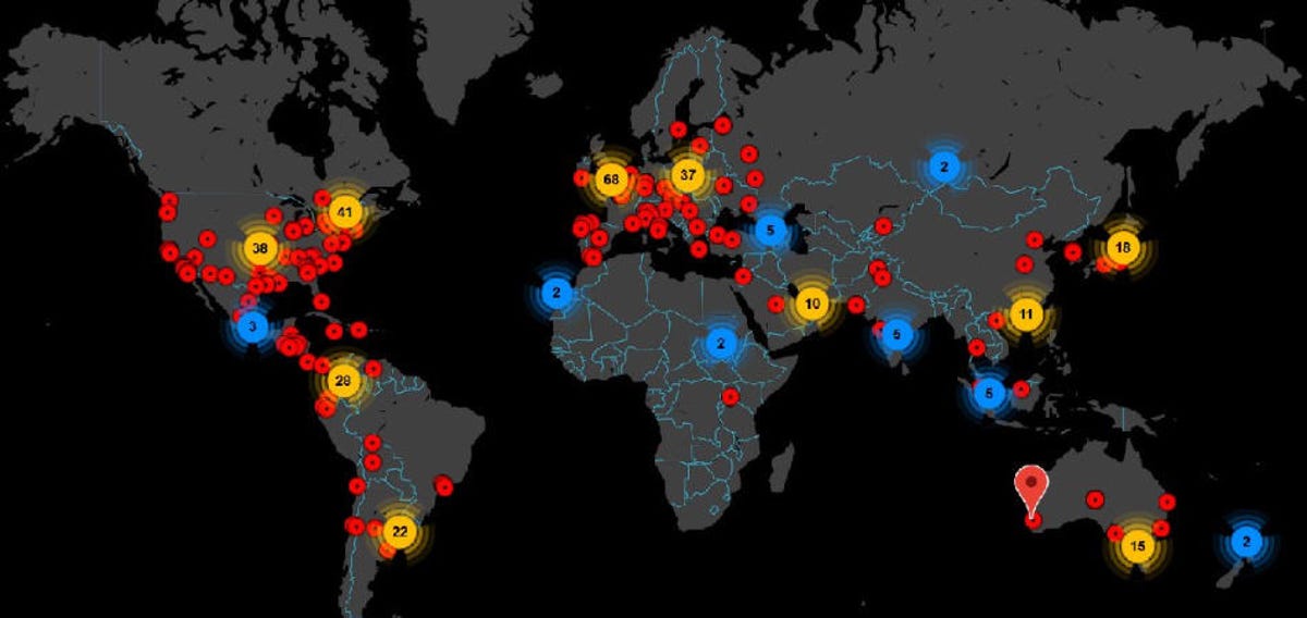 botnet world map