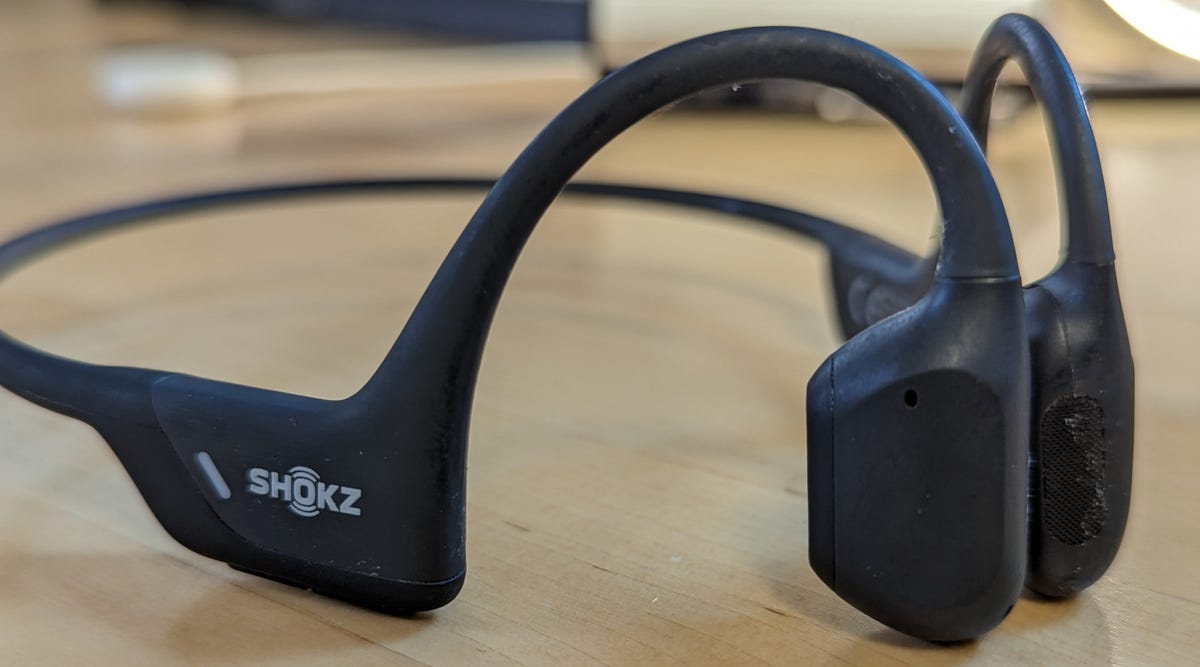 The Shokz OpenRun Pro headphones.