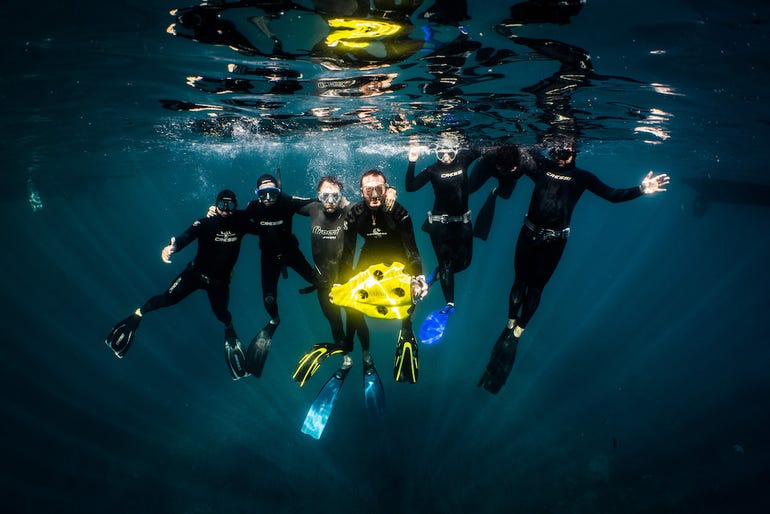 iBubble team underwater